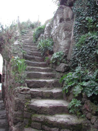 Escalier pour accéder au chemin de ronde