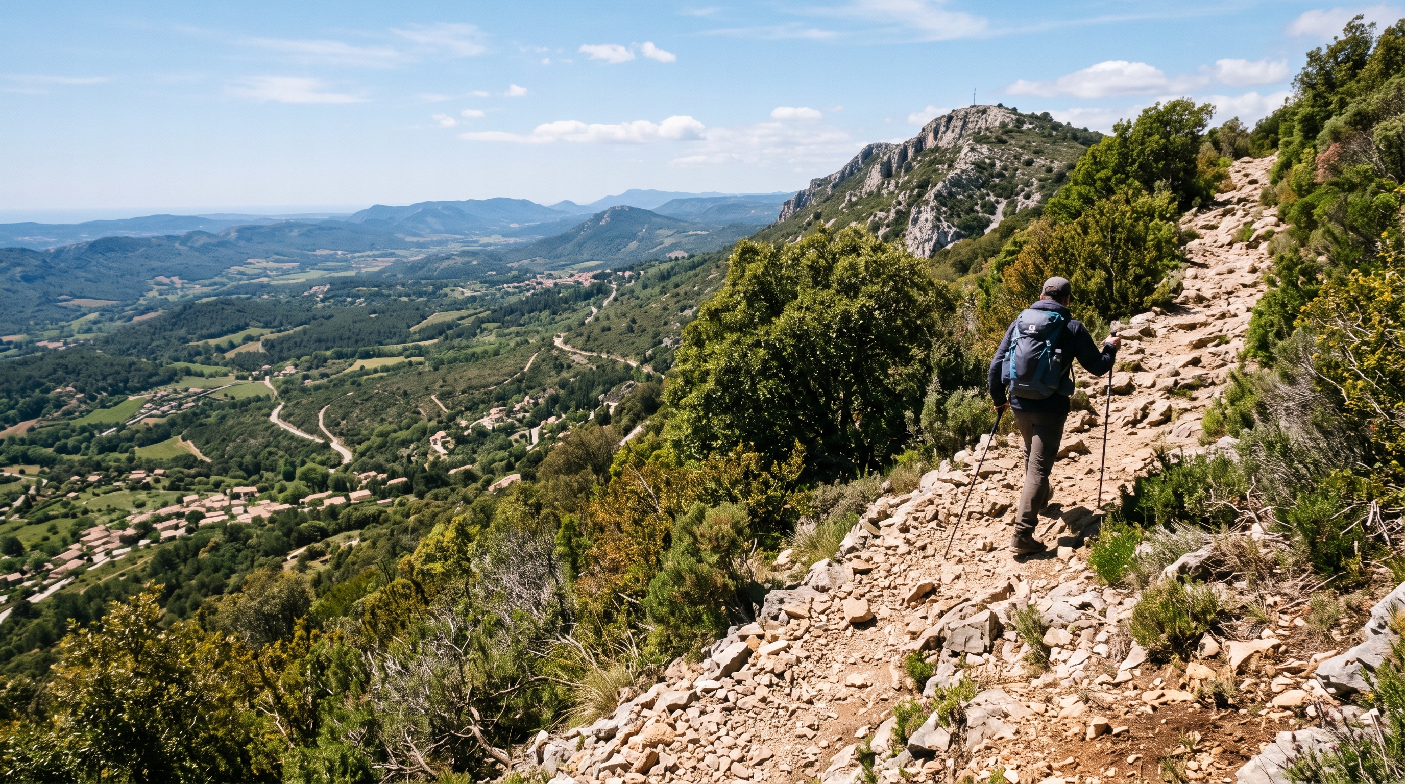 Chemin de randonnée Mont Caume – Broussan Sentier de randonnée vers le Mont Caume depuis le Broussan
